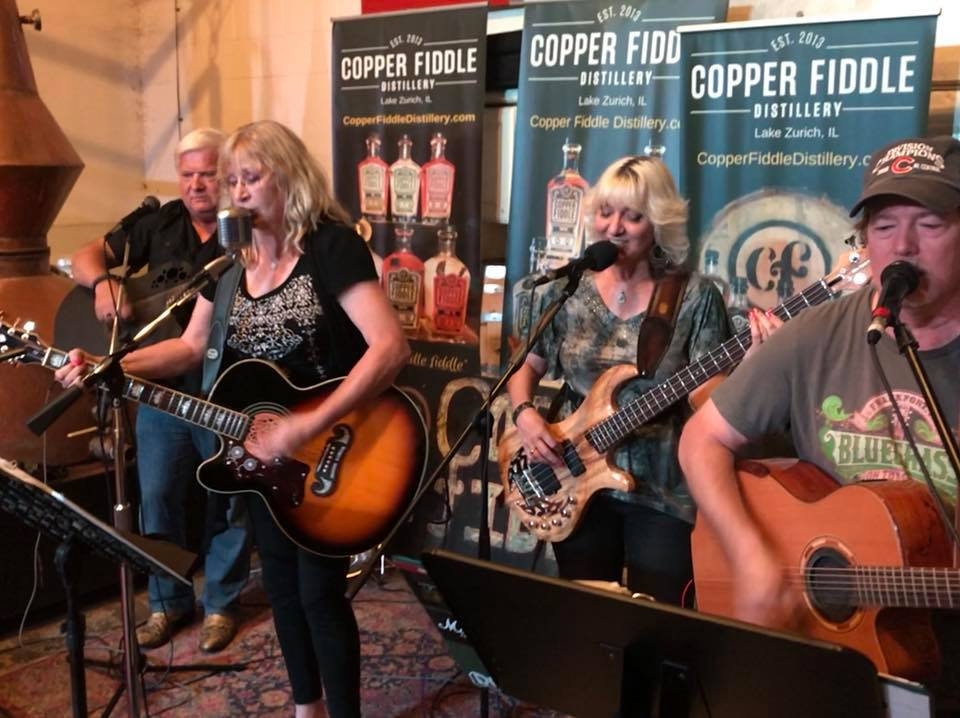 The Secret Acoustic Society at The Copper Fiddle Distillery in Lake Zurich, August 10, 2018.